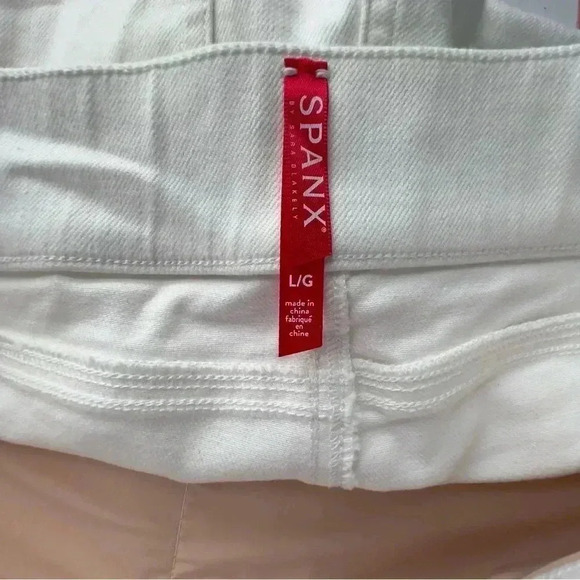 SPANX Distressed Skinny Jean‎ Sz L White - Picture 14 of 14